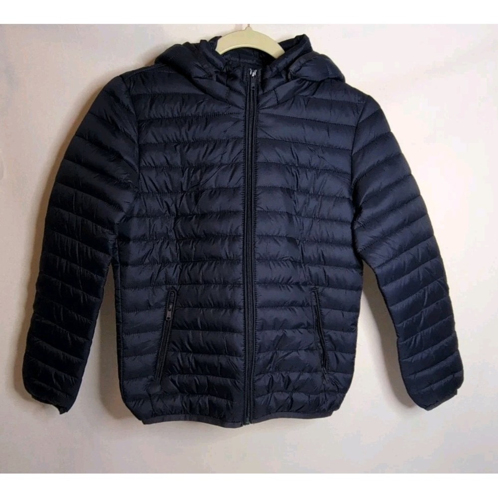 Kid's Unisex Winter  Puffer Jacket‎  Navy Blue Size 10  With Pouch  Carrier New